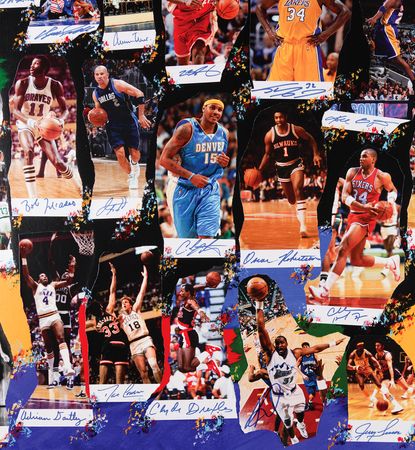 Lot #4102 NBA Legends (60) Multi-Signed Fine Art Photo Collage - ?Legends of Basketball ? We Made This Game? (Ltd. Ed. #LE 4/50) - 60? x 40? - Image 7