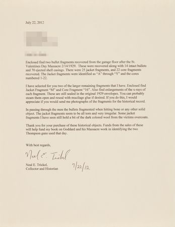 Lot #4095 Saint Valentine?s Day Massacre (2) Original Crime-Scene Bullet Fragments from the Forensic Laboratory of Calvin H. Goddard - Image 22