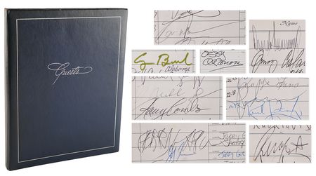 Lot #4101 Phoenix Airport Guest Log Signed by (60+) Notables, including Donald Trump, Michael Jordan, and Jerry Garcia - Image 1