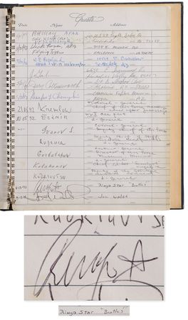 Lot #4101 Phoenix Airport Guest Log Signed by (60+) Notables, including Donald Trump, Michael Jordan, and Jerry Garcia - Image 2
