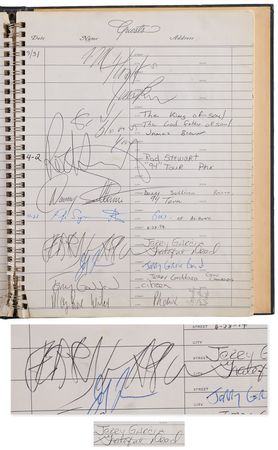 Lot #4101 Phoenix Airport Guest Log Signed by (60+) Notables, including Donald Trump, Michael Jordan, and Jerry Garcia - Image 6