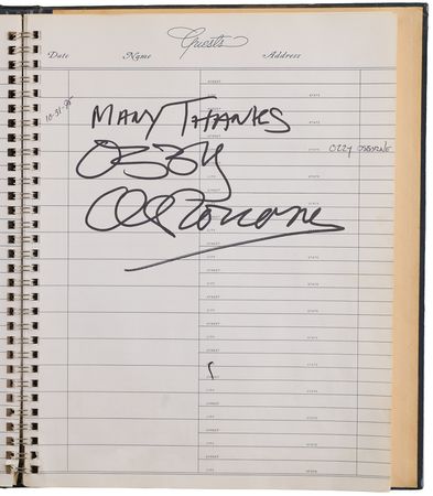 Lot #4101 Phoenix Airport Guest Log Signed by (60+) Notables, including Donald Trump, Michael Jordan, and Jerry Garcia - Image 8