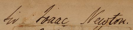 Lot #4011 Isaac Newton Signature - Image 3
