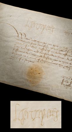Lot #4001 King Henry VIII Document Signed to the