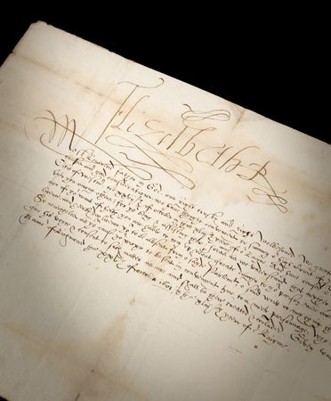 Lot #4002 Queen Elizabeth I Letter Signed to the Archbishop of York, Excusing Him from Attending Parliament - Image 1