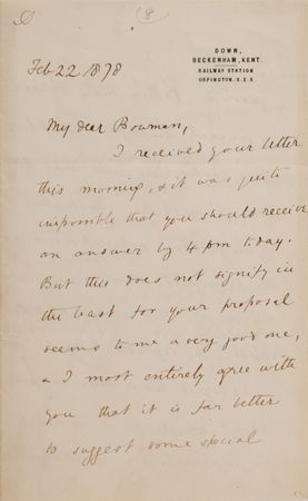 Lot #4013 Charles Darwin Letter Signed: 