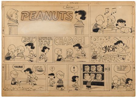 Lot #4076 Charles Schulz Signed Original