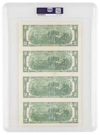 Lot #4027 Donald Trump Signed Uncut $2 Dollar Bills - PSA MINT 9 - Image 2