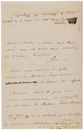 Lot #4009 Frederic Chopin Autograph Letter Signed on the Publication of Op. 61, 'Polonaise-Fantaisie' - Image 4