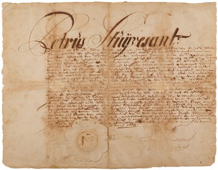 Lot #4003 Peter Stuyvesant Document Signed, Granting Land on Long Island in 1664, Four Months Before Surrendering New Amsterdam to the English - Image 2