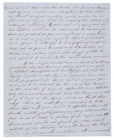 Lot #4045 Brigham Young Letter Signed on President Buchanan, the Possible Statehood of Utah, and a New Edition of the Book of Mormon: 