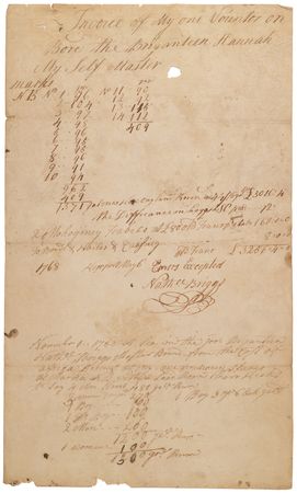 Lot #4041 Slave Trade: Archive of (22) Documents Chronicling the Transatlantic Trade of Aaron Lopez and Jacob Rodrigues Rivera - Image 4