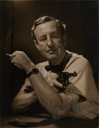 Lot #4069 Ian Fleming Signed Photograph - Perfectly Posed Portrait of the James Bond Creator - Image 1