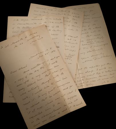 Lot #4043 Abner Doubleday Autograph Letter Signed on Oliver Otis Howard and His 