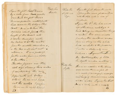 Lot #4046 Robert Fulton Autograph Manuscript Signed on Submarine Construction and Warfare: 
