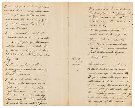 Lot #4046 Robert Fulton Autograph Manuscript Signed on Submarine Construction and Warfare: 