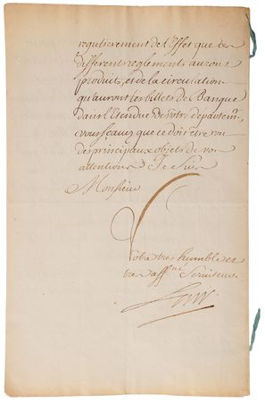 Lot #4005 John Law Letter Signed, Ordering Currency Manipulation Amidst France's First Paper-Money Experiment - Image 5