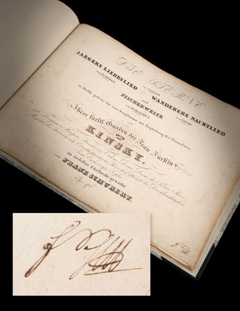 Lot #4008 Franz Schubert Signed Sheet Music - Op.
