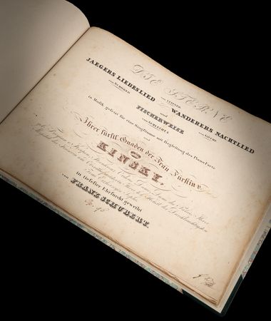 Lot #4008 Franz Schubert Signed Sheet Music - Op. 96 'Die Sterne von Leitner' - Image 1