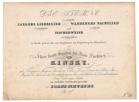 Lot #4008 Franz Schubert Signed Sheet Music - Op. 96 'Die Sterne von Leitner' - Image 4