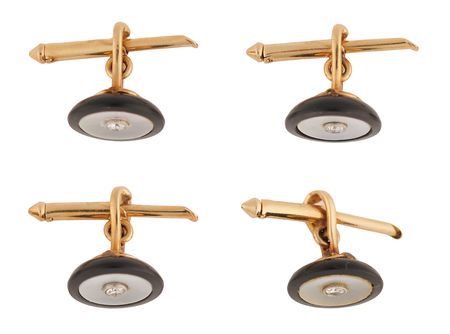 Lot #4022 Franklin D. Roosevelt's Lot of (9) Diamond-Set Formalwear Accessories - (2) Cufflinks, (4) Vest Studs, and (3) Shirt Studs - Image 2