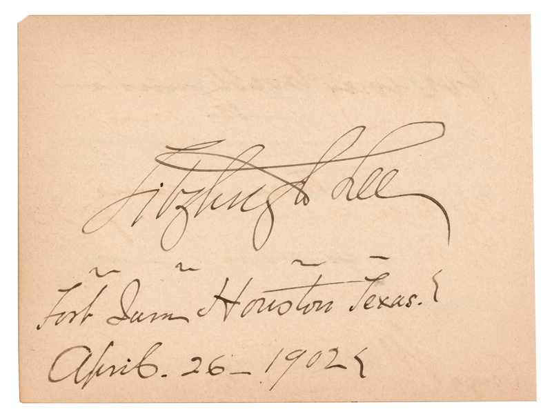 Lot 373 Fitzhugh Lee Signature