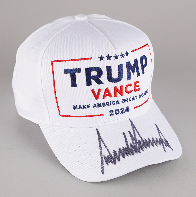 Lot 114 Donald Trump Signed Baseball Hat - Trump/Vance 2024