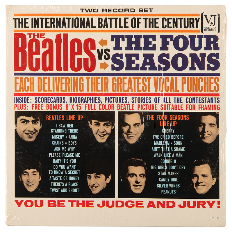 Lot 571 The Beatles vs. The Four Seasons LP - Mono in Shrinkwrap (Vee-Jay DX-30, 1964)