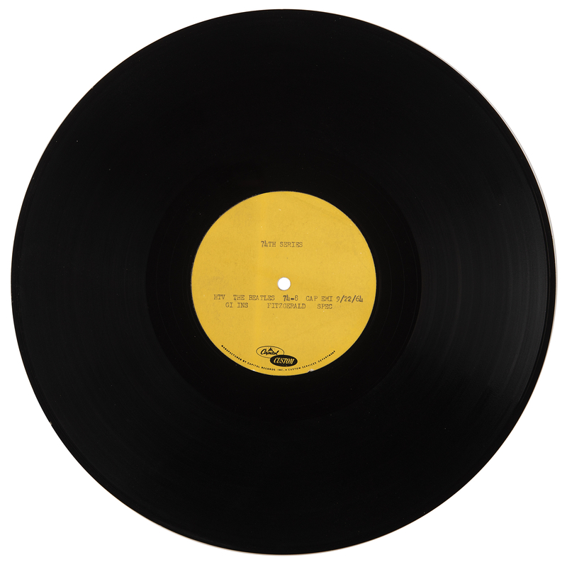 Lot 566 Beatles US Capitol Custom Acetate for 'Here's to Veterans' Program No. 953 (September 1964)