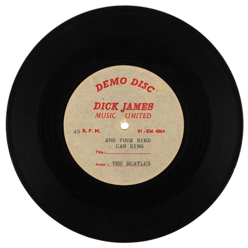 Lot 562 Beatles Dick James Music 'Demo Disc' Acetate for 