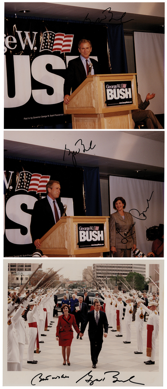 Lot 48 George W. Bush (3) Signed Photographs