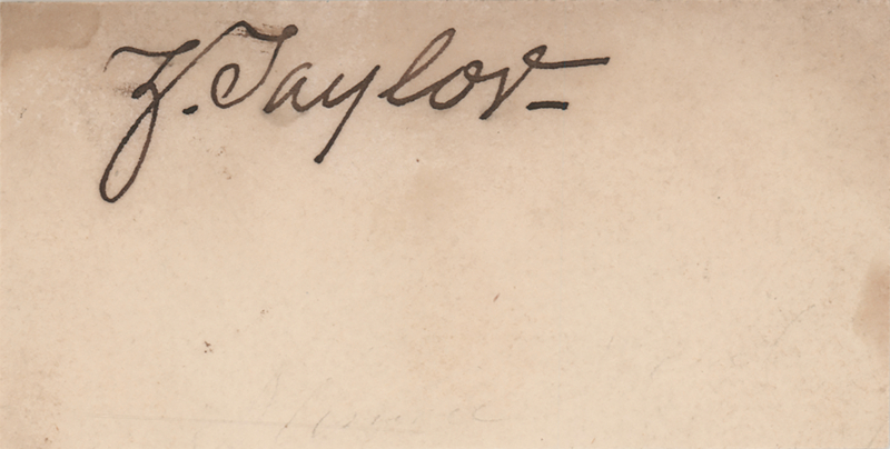 Lot 104 Zachary Taylor Signature
