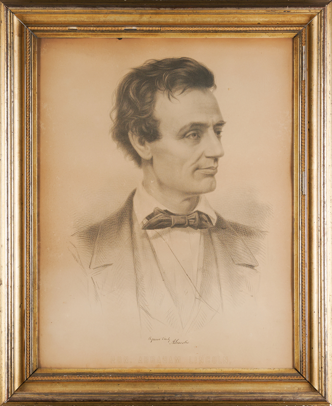 Lot 11 Abraham Lincoln 1860 Campaign Lithograph First State Proof