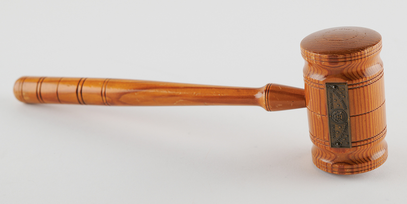 Lot 117 White House 1950 Renovation Wood Relic Gavel