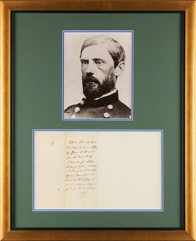 Lot 385 John F. Reynolds Civil War-Dated Autograph Endorsement Signed