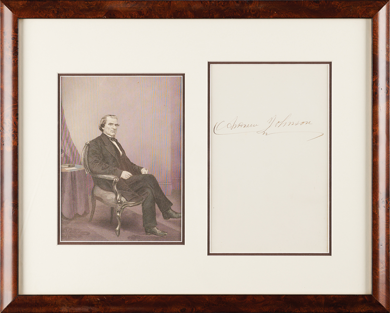 Lot 70 Andrew Johnson Signature