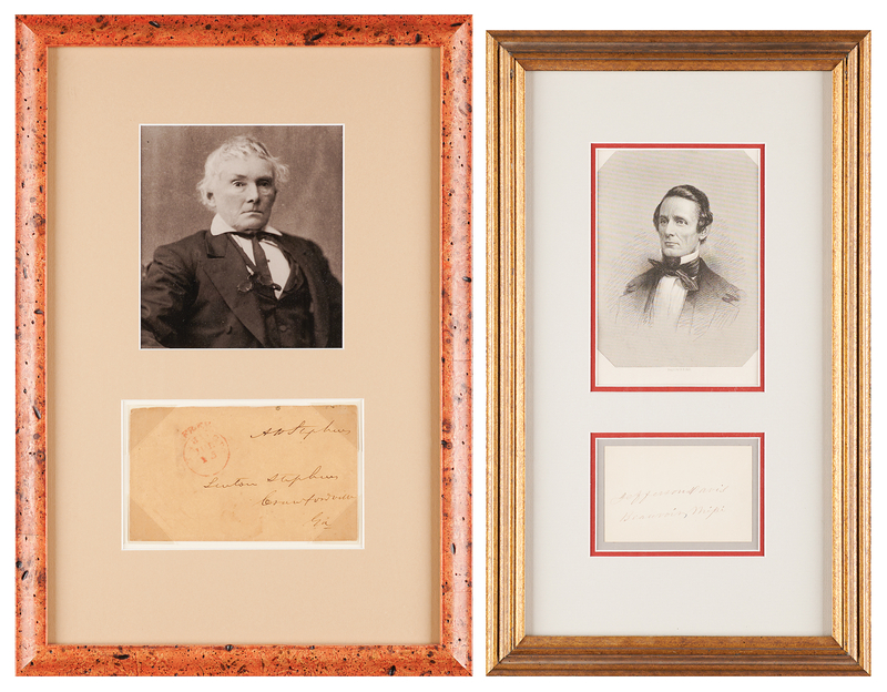 Lot 361 Jefferson Davis and Alexander Stephens (2) Signatures