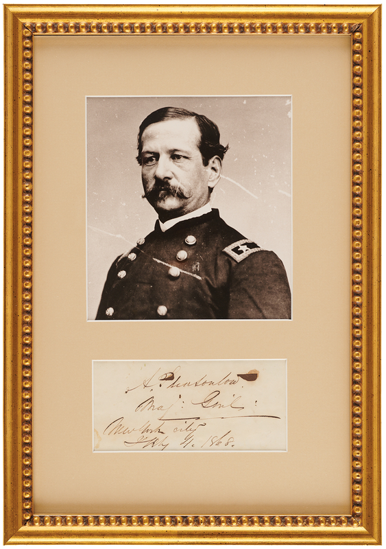 Lot 383 Alfred Pleasanton Signature