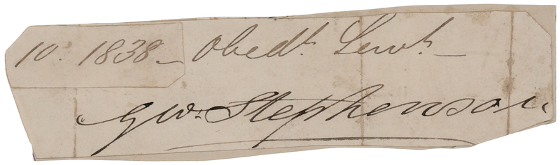 Lot 469 George Stephenson Signature