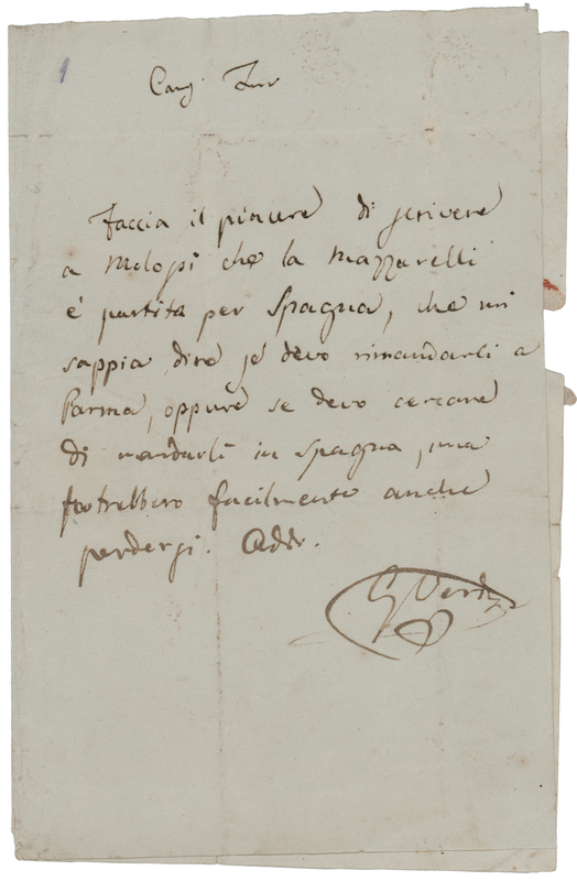 Lot 518 Giuseppe Verdi Autograph Letter Signed