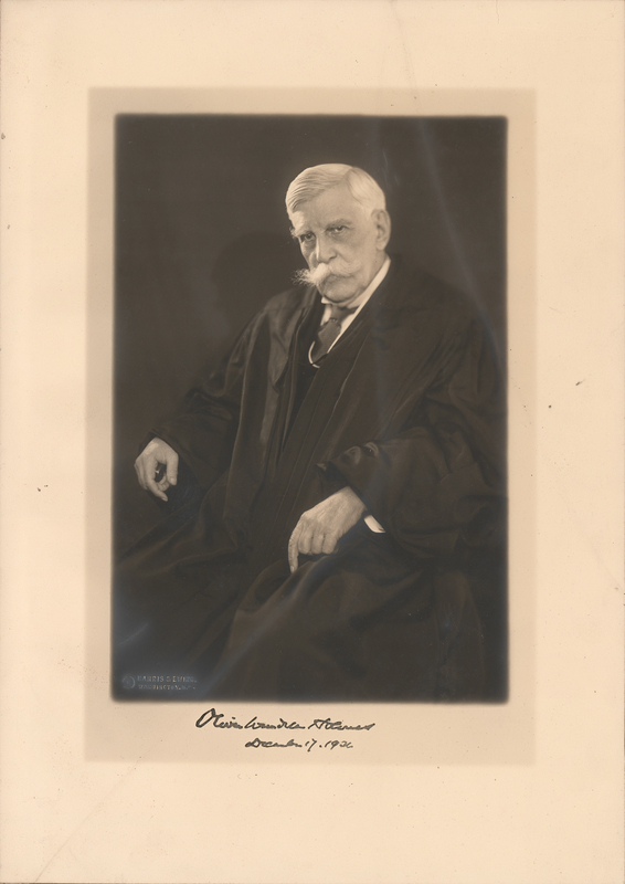 Lot 253 Oliver Wendell Holmes, Jr. Oversized Signed Photograph