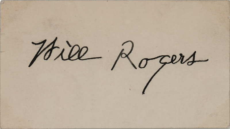 Lot 710 Will Rogers (2) Signatures