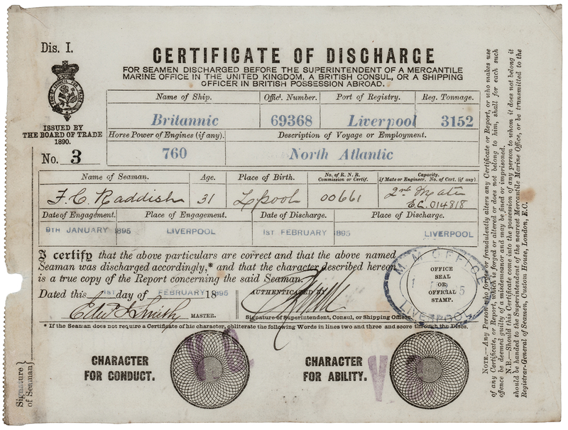 Lot 212 Edward J. Smith Document Signed