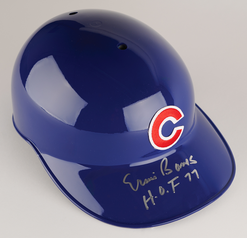 Lot 733 Ernie Banks Signed Chicago Cubs Batting Helmet
