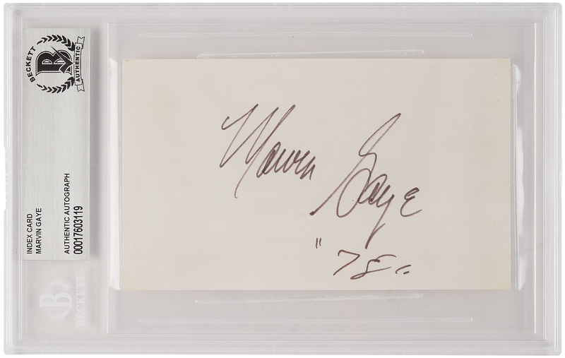 Lot 592 Marvin Gaye Signature