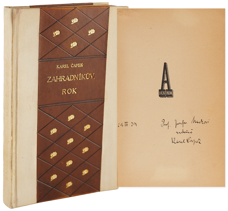 Lot 493 Karel Capek Signed Book - The Gardener's Year (Zahradníkův rok) - Inventor of the Word 'Robot'