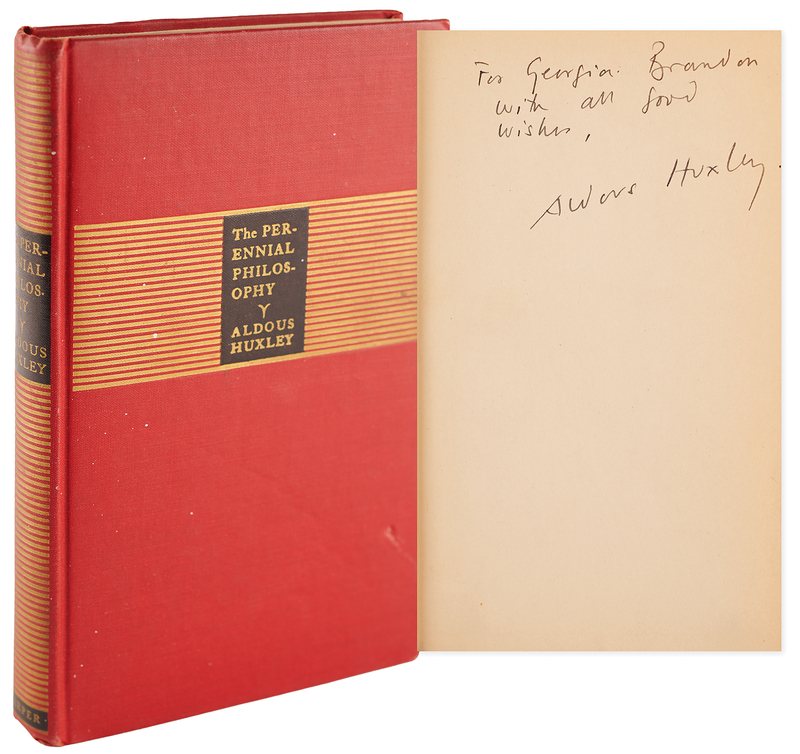 Lot 503 Aldous Huxley Signed Book - The Perennial Philosophy