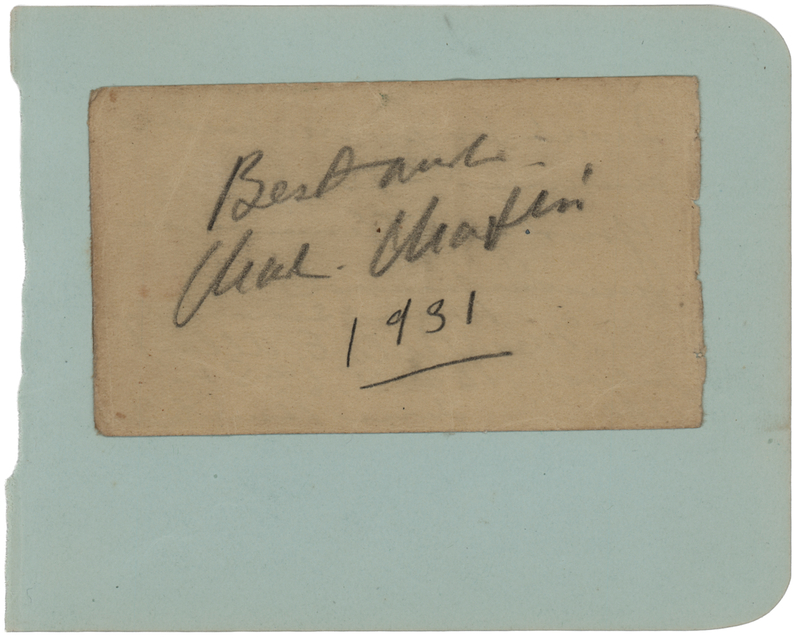 Lot 653 Charlie Chaplin Signature