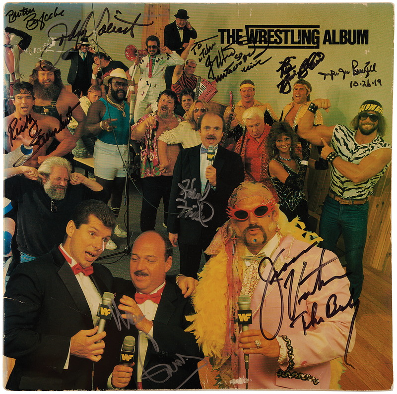 Lot 740 Wrestling Legends Signed Album with Hulk Hogan, 'Rowdy' Roddy Piper, and The Iron Sheik