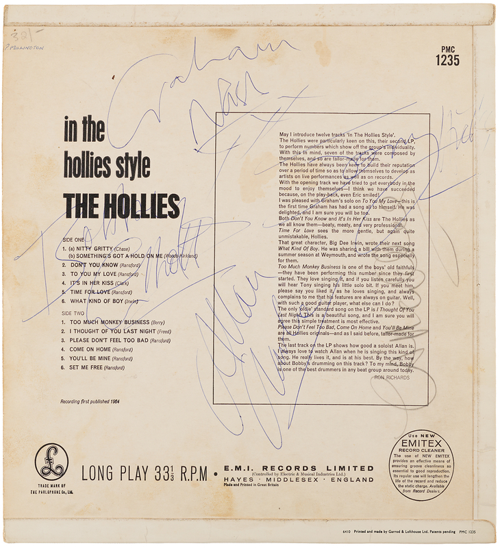 Lot 594 The Hollies Signed Album - In the Hollies Style
